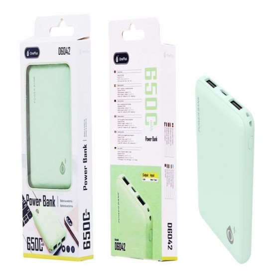 POWER BANK ONE PLUS D6042 6500MAH VERDE POWER BANK ONE PLUS D6042 6500MAH VERDE